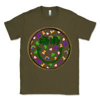 Army Green st patrick s day smiley face Classic Tee - Artiststas