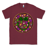 Burgundy st patrick s day smiley face Classic Tee - Artiststas