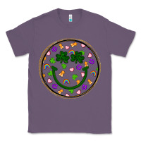 Lavender st patrick s day smiley face Classic Tee - Artiststas