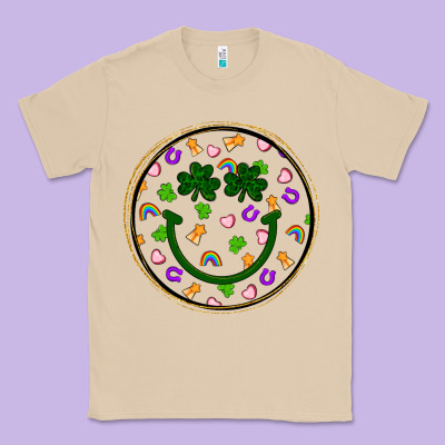 St Patrick S Day Smiley Face Classic Tee Designed By Artiststas