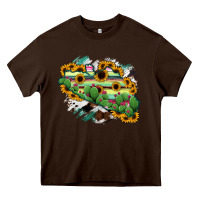Chocolate Brown Guerrero Map Heavy Core Tee - RanaPortraitStore