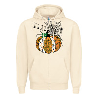 Sandshell halloween pumpkin music symbols music teacher halloween t shirt copy Zipper Hoodie - trangStudio
