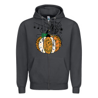Smoke halloween pumpkin music symbols music teacher halloween t shirt copy Zipper Hoodie - trangStudio