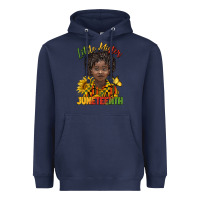 Navy little mister juneteenth black boy Heavyweight Hoodie - BarkalooDesign