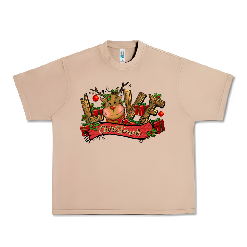 Love Christmas Reindeer Urban Heavy Tee by CowGirlArtShop | Teevron