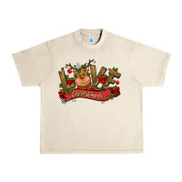 Sandshell love christmas reindeer Urban Heavy Tee - CowGirlArtShop