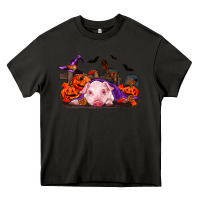 Asphalt Halloween Baby Pig Heavy Core Tee - RanaPortraitStore