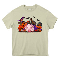 Mossy Halloween Baby Pig Heavy Core Tee - RanaPortraitStore