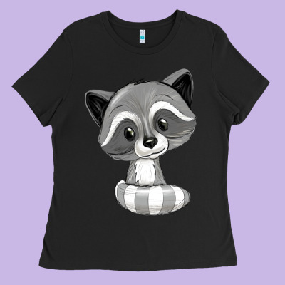 Raccoon Ladies Tee Designed By Texasbilliewilder