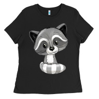Black raccoon Ladies Tee - texasbilliewilder