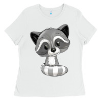 White raccoon Ladies Tee - texasbilliewilder