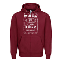 Burgundy corpsman 8404 devildoc gift for corpsman t shirt Zipper Hoodie - trangStudio