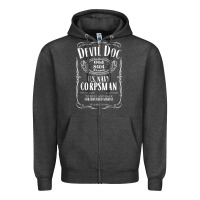 Charcoal Heather corpsman 8404 devildoc gift for corpsman t shirt Zipper Hoodie - trangStudio