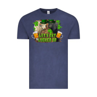 Vintage Denim let's get lucked up charolais and black angus bull Vintage Tee - RanaPortraitStore