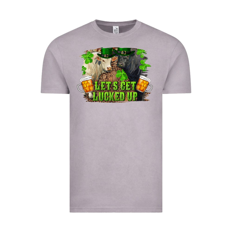 Let's Get Lucked Up Charolais And Black Angus Bull Vintage Tee by RanaPortraitStore | Teevron