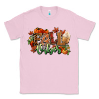 Bubblegum Pink Fall vibes pumpkins Classic Tee - NancyCooperArtShop