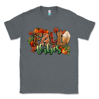 Charcoal Heather Fall vibes pumpkins Classic Tee - NancyCooperArtShop