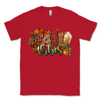 Red Fall vibes pumpkins Classic Tee - NancyCooperArtShop