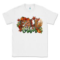 White Fall vibes pumpkins Classic Tee - NancyCooperArtShop