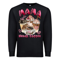 Black mama needs coffee Premium Sweatshirt - BarkalooDesign
