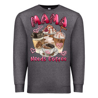 Charcoal Heather mama needs coffee Premium Sweatshirt - BarkalooDesign
