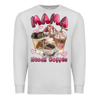 Dove Grey mama needs coffee Premium Sweatshirt - BarkalooDesign