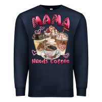 Navy mama needs coffee Premium Sweatshirt - BarkalooDesign