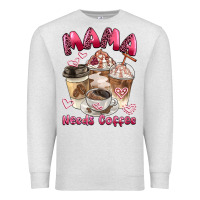 Oatmeal Heather mama needs coffee Premium Sweatshirt - BarkalooDesign