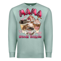 Seafoam mama needs coffee Premium Sweatshirt - BarkalooDesign