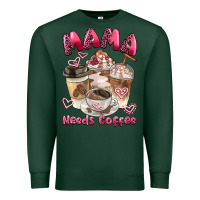 Sports Green mama needs coffee Premium Sweatshirt - BarkalooDesign