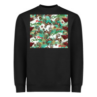 Black christmas magic pattern Heavyweight Sweatshirt - CowhideDigitalArt