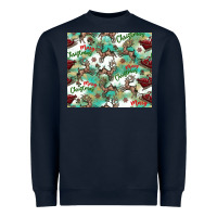Navy christmas magic pattern Heavyweight Sweatshirt - CowhideDigitalArt