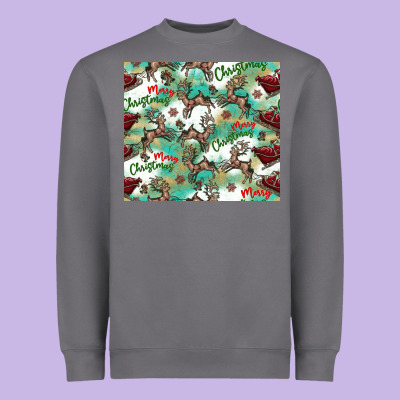 Christmas Magic Pattern Heavyweight Sweatshirt Designed By Cowhidedigitalart