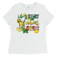 White life is  make it sweet Ladies Tee - NancyCooperArtShop