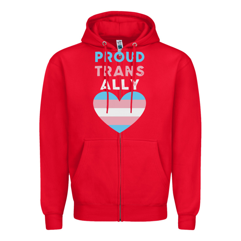 Proud Trans Ally Transgender Zipper Hoodie by trangStudio | Teevron