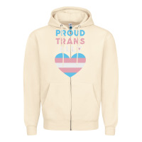 Sandshell proud trans ally transgender Zipper Hoodie - trangStudio