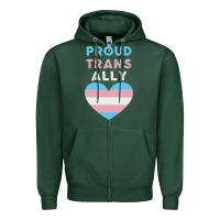 Sports Green proud trans ally transgender Zipper Hoodie - trangStudio