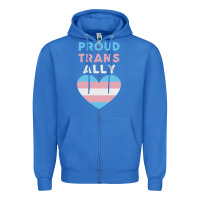 True Royal proud trans ally transgender Zipper Hoodie - trangStudio