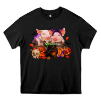 Black halloween pigs Heavy Core Tee - RanaPortraitStore