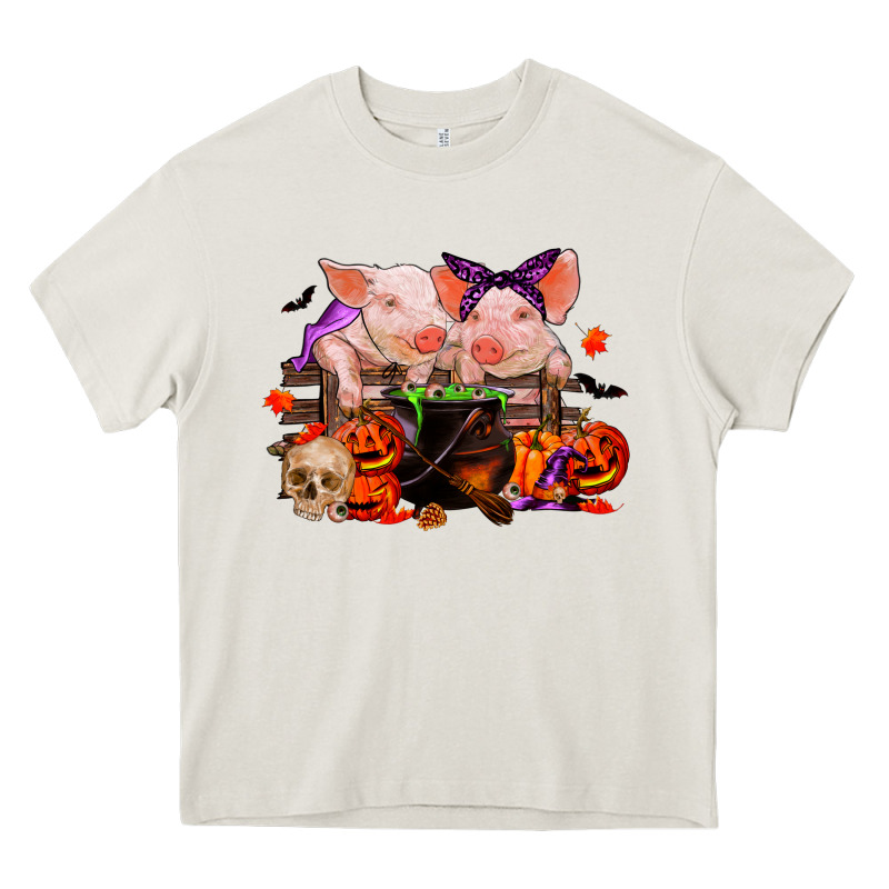 Halloween Pigs Heavy Core Tee by RanaPortraitStore | Teevron