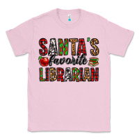 Bubblegum Pink santa's favorite librarian Classic Tee - Jasminsmagicworld