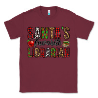 Burgundy santa's favorite librarian Classic Tee - Jasminsmagicworld