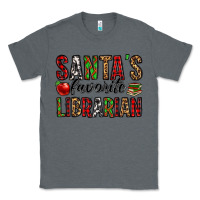 Charcoal Heather santa's favorite librarian Classic Tee - Jasminsmagicworld