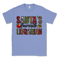 Colony Blue santa's favorite librarian Classic Tee - Jasminsmagicworld