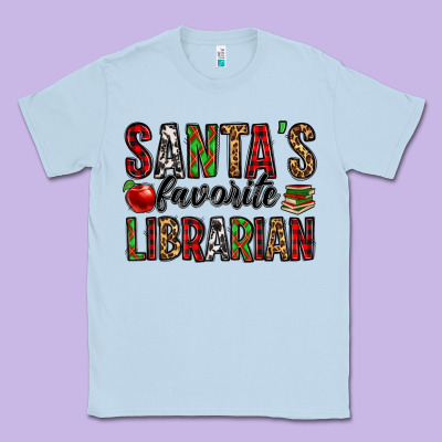 Santa's Favorite Librarian Classic Tee Designed By Jasminsmagicworld