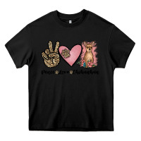 Black peace love chihuahua Heavy Core Tee - JahusDesignShop