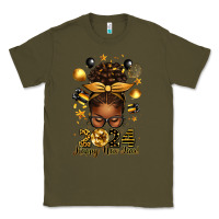 Army Green 2024 happy new year  afro messy bun Classic Tee - texasbilliewilder