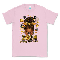 Bubblegum Pink 2024 happy new year  afro messy bun Classic Tee - texasbilliewilder