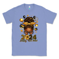 Colony Blue 2024 happy new year  afro messy bun Classic Tee - texasbilliewilder