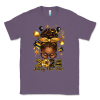Lavender 2024 happy new year  afro messy bun Classic Tee - texasbilliewilder